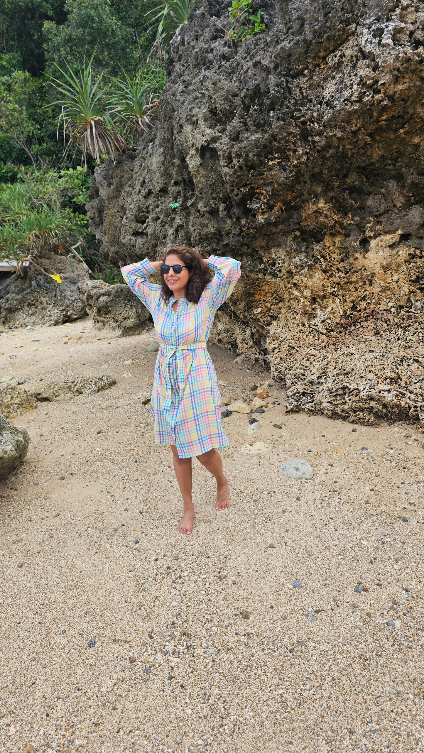 Gingham Multi Oversize Dress