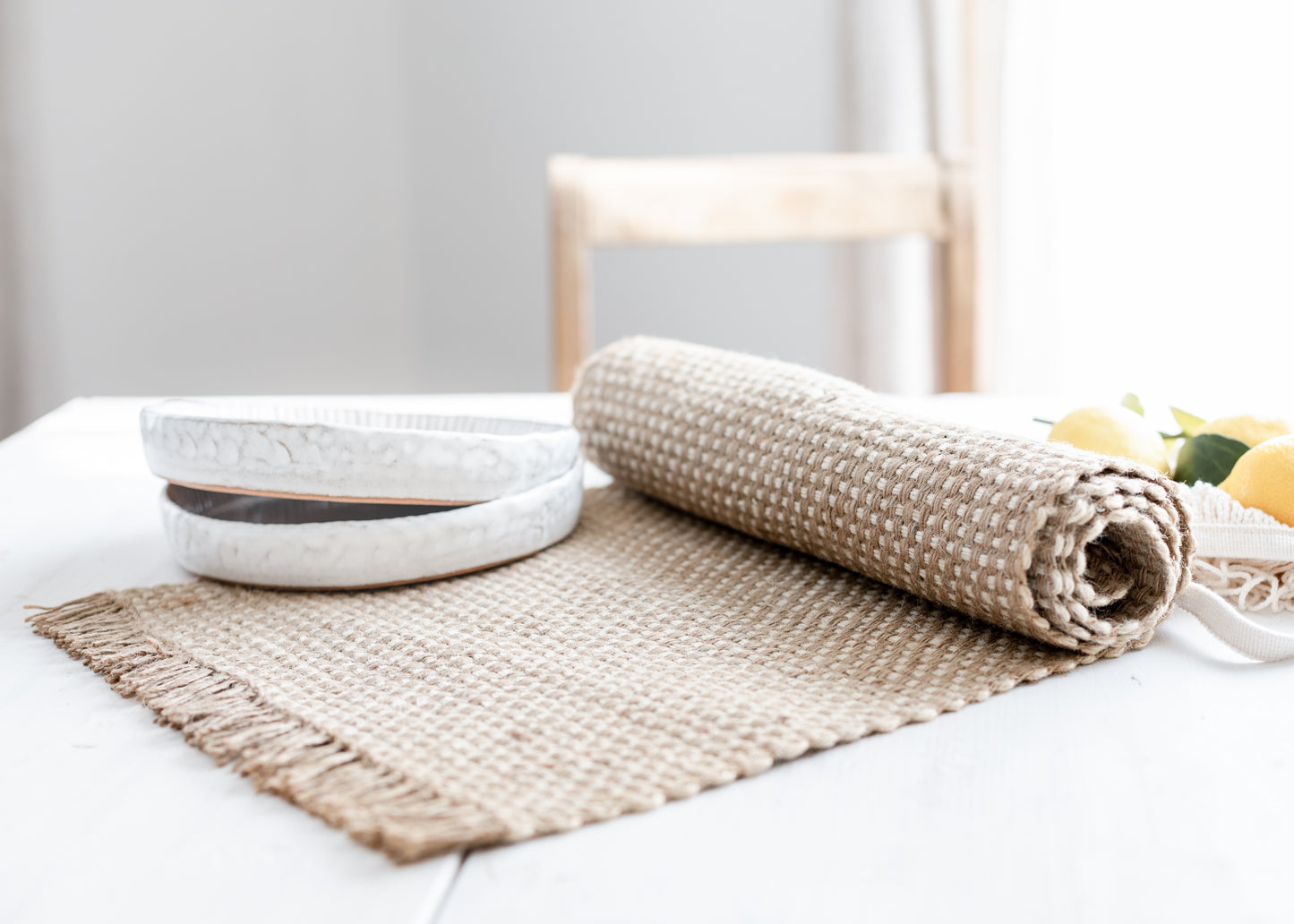 Rustic Tablemat Set: Eco-Friendly Jute Charm