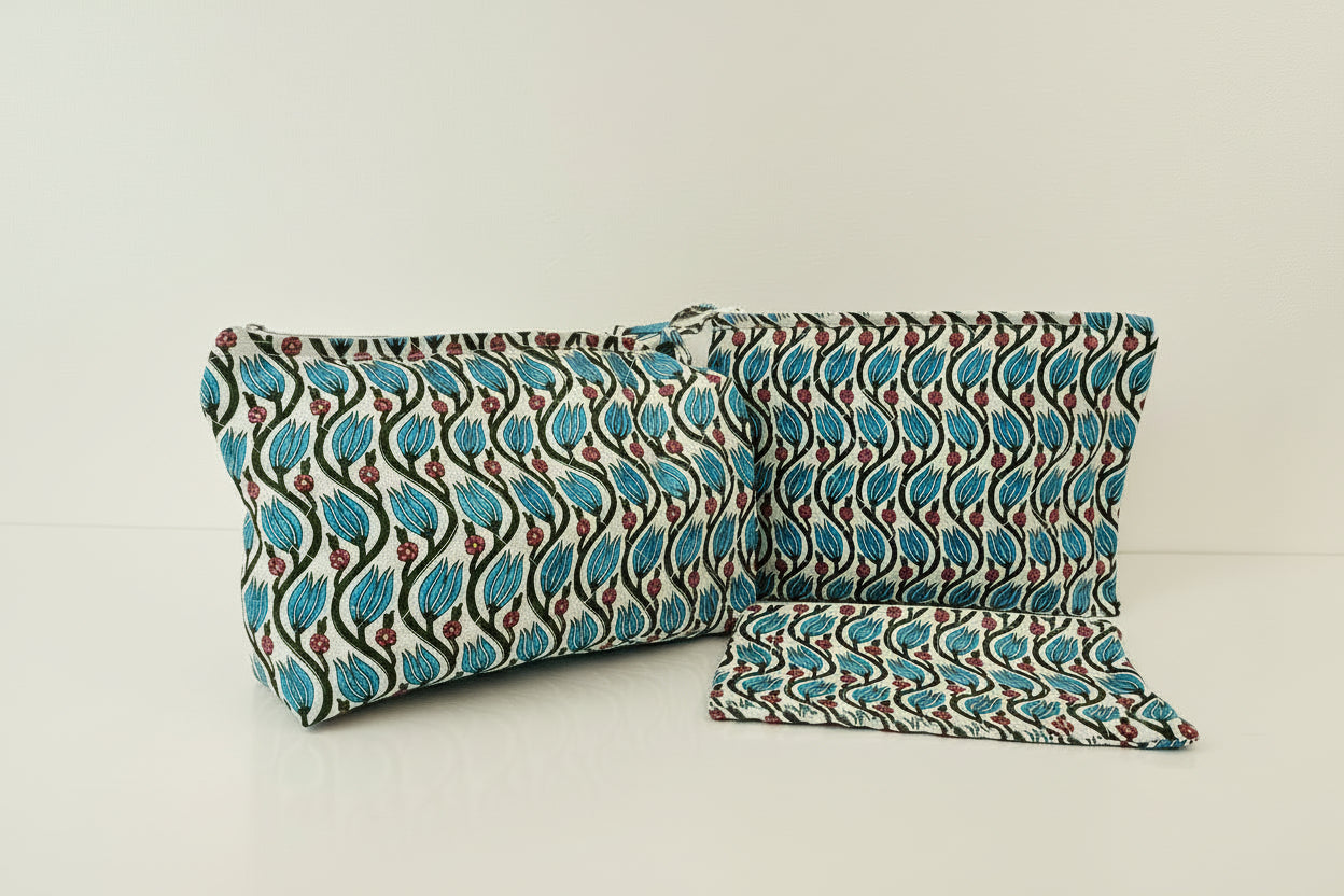 Quilted Beauty Bag Vine