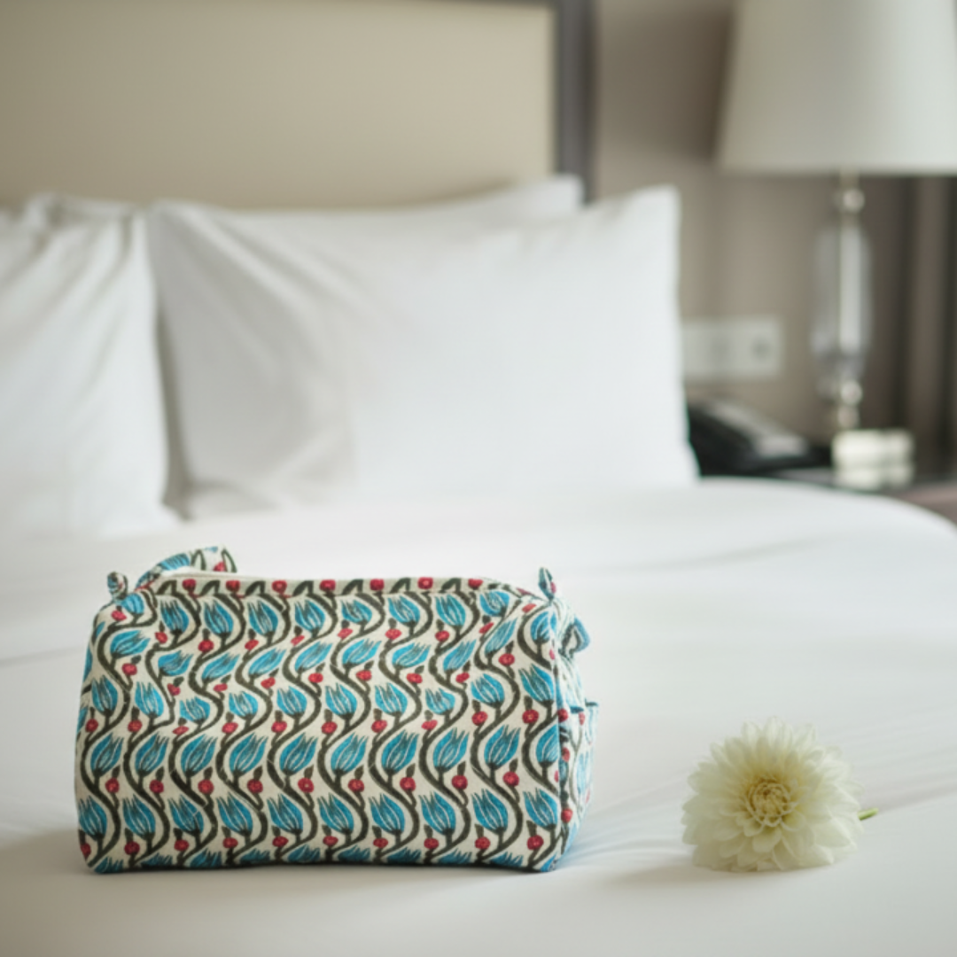 Quilted Beauty Bag Vine