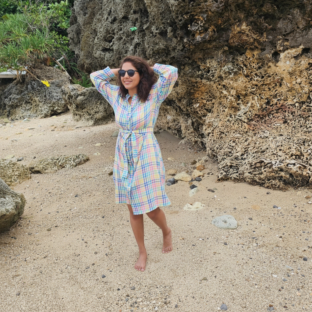 Free size Gingham Dress