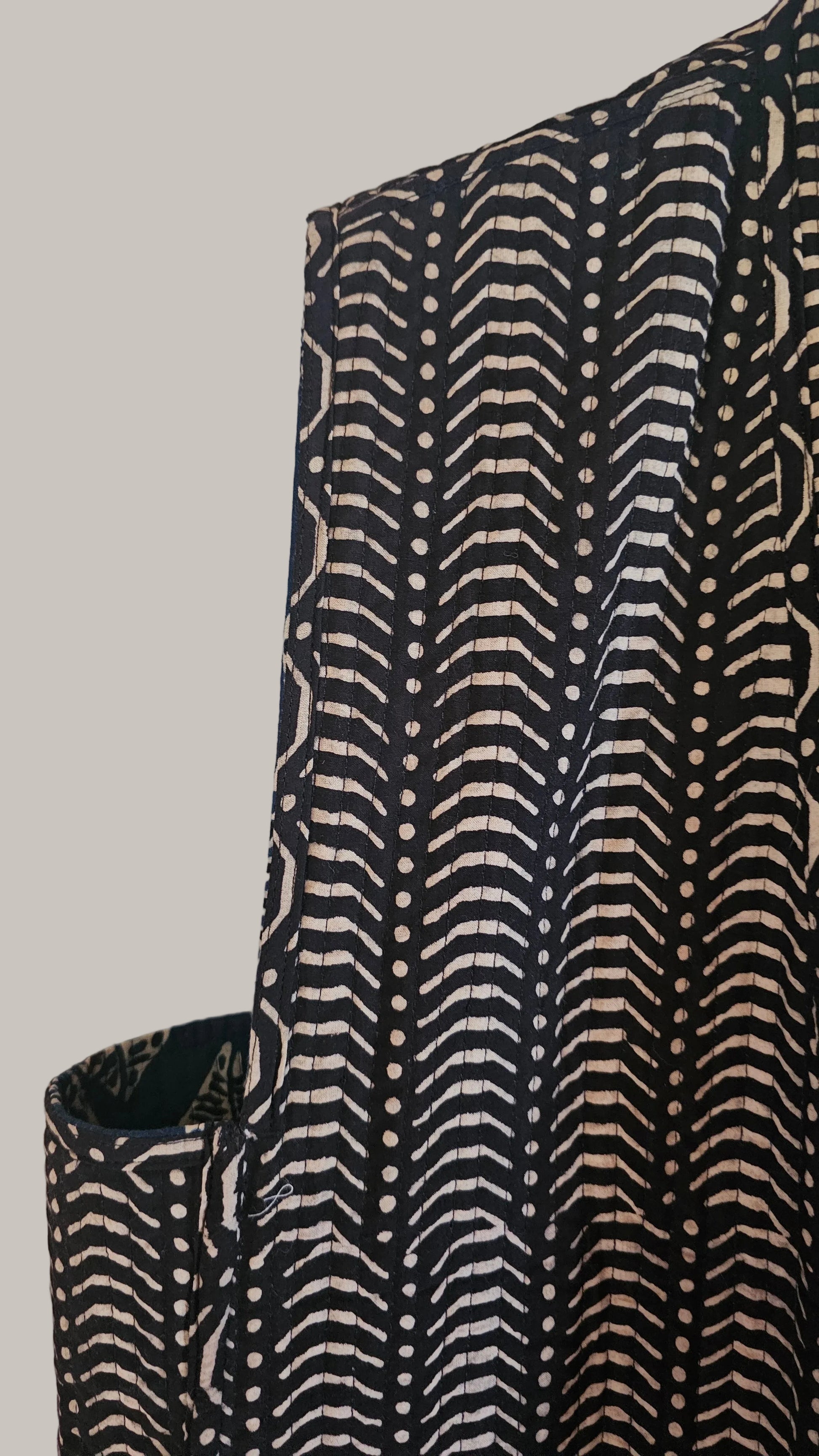 Black and white patterned fabric 