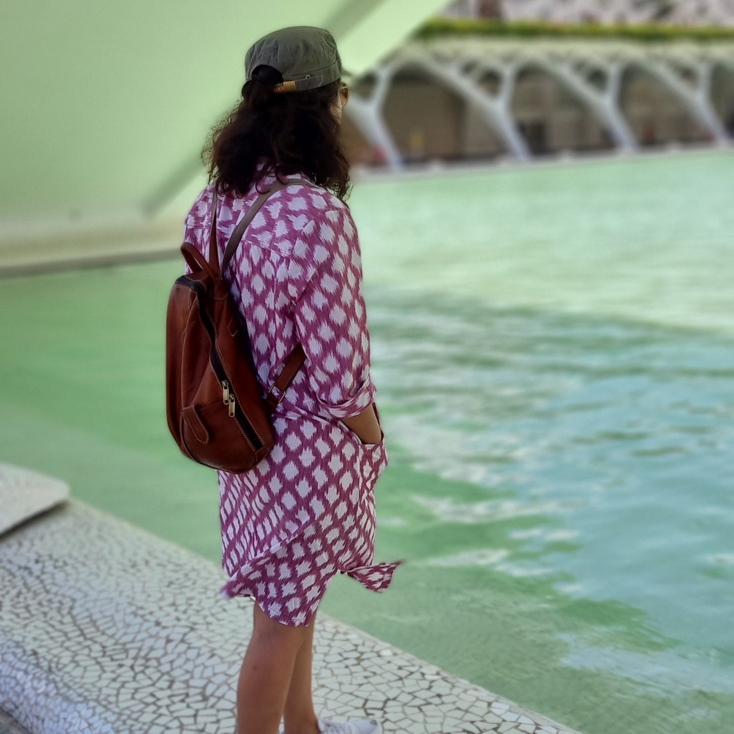 Helen Ikat Dress | Handwoven Cotton Elegance