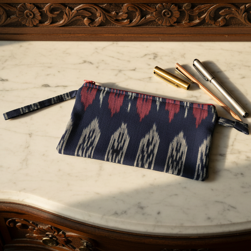 Ikat pencil pouch