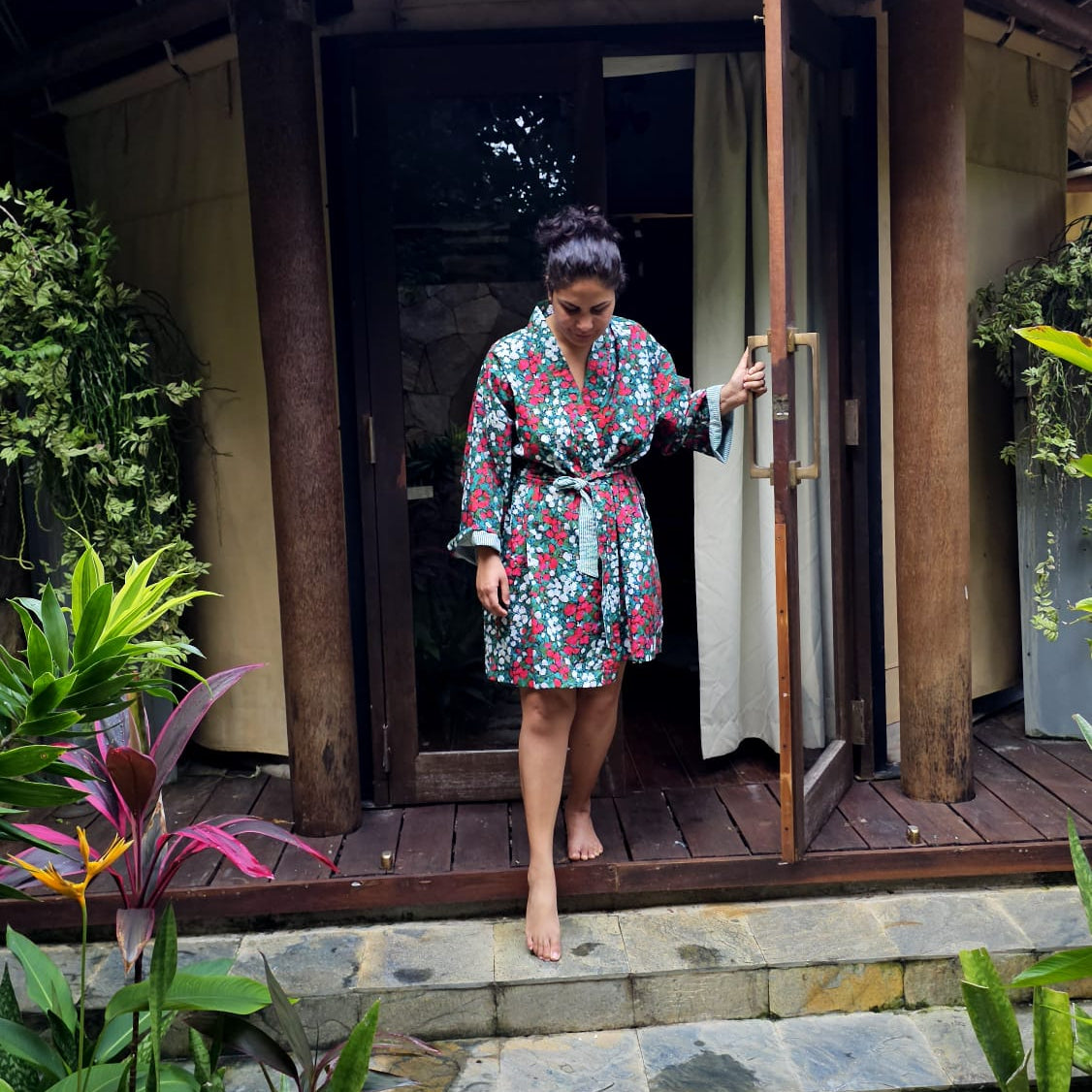 Green Cotton Kimono