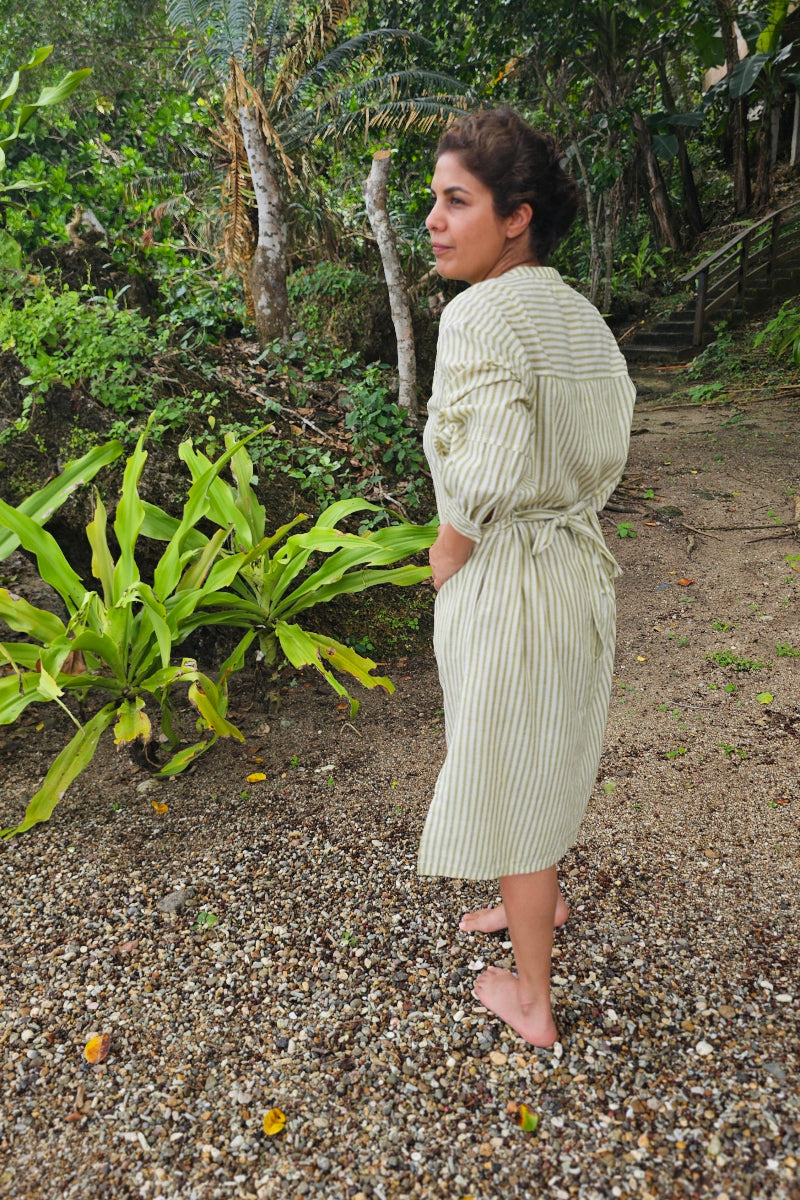 Free size green stripes