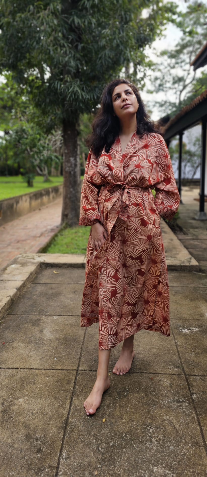 Kimono Gingko Aura | Sustainable Cotton Robe