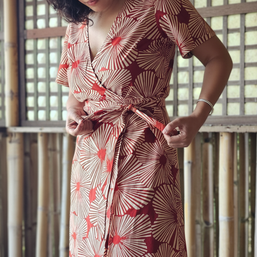 Gingko Orang Wrap Dress