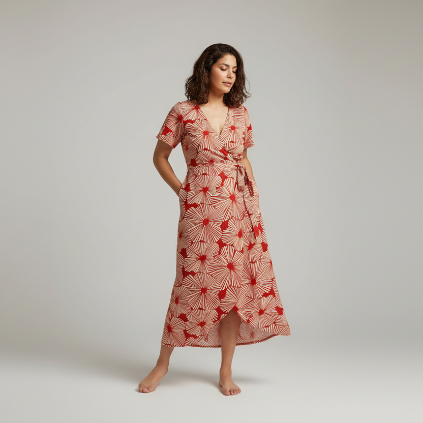 wrap dress with pockets
